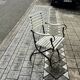 Vintage wrought iron folding garden armchair 1930