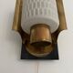 Mid-century pair of wall sconces in textured glass and brass, 1950s, Germany.