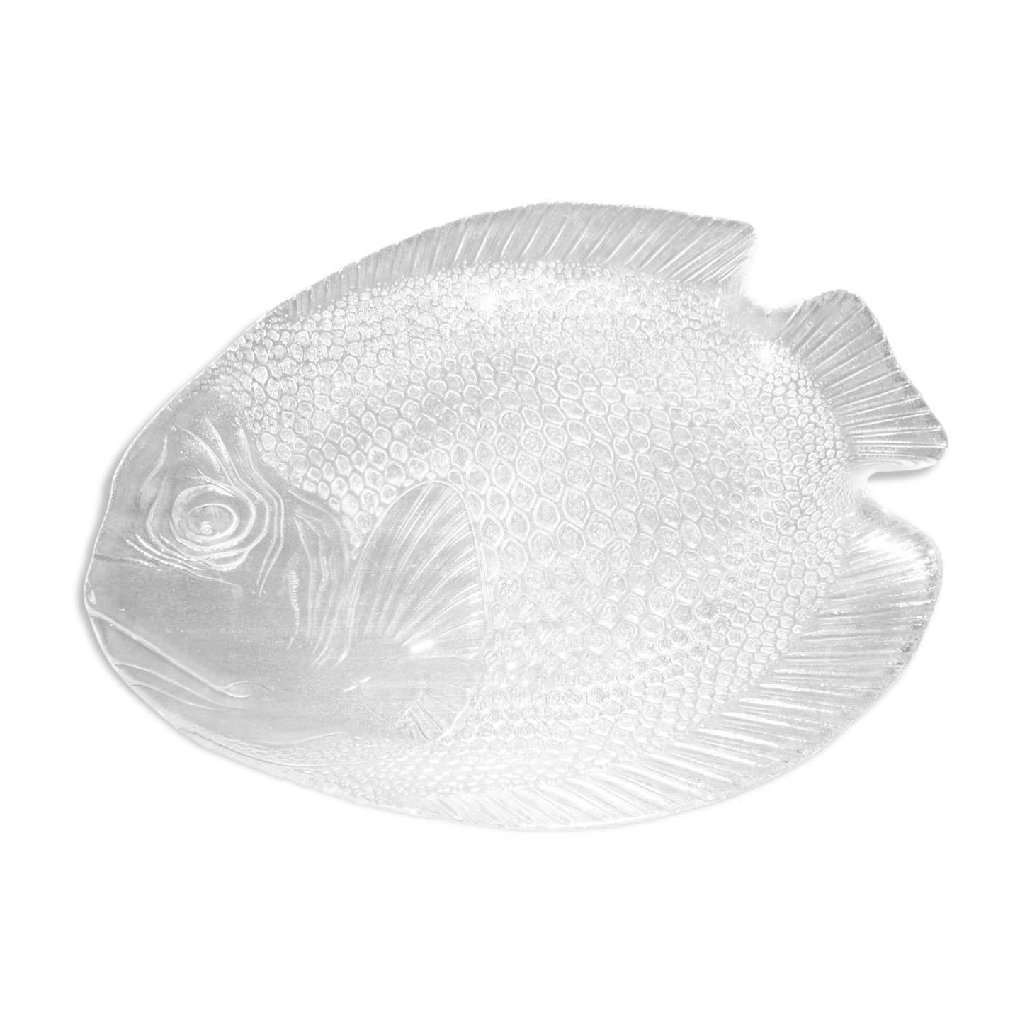 Vintage glass fish dish