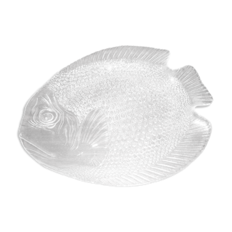 Vintage glass fish dish