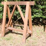 Farm table on trestles, 178 cm x 68 cm