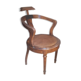 Armchair with solid wooden back seated canne 1900