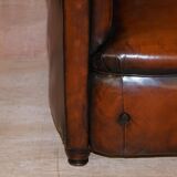 Chesterfield Regency Serpentine Sofa in Hand-Dyed Leather