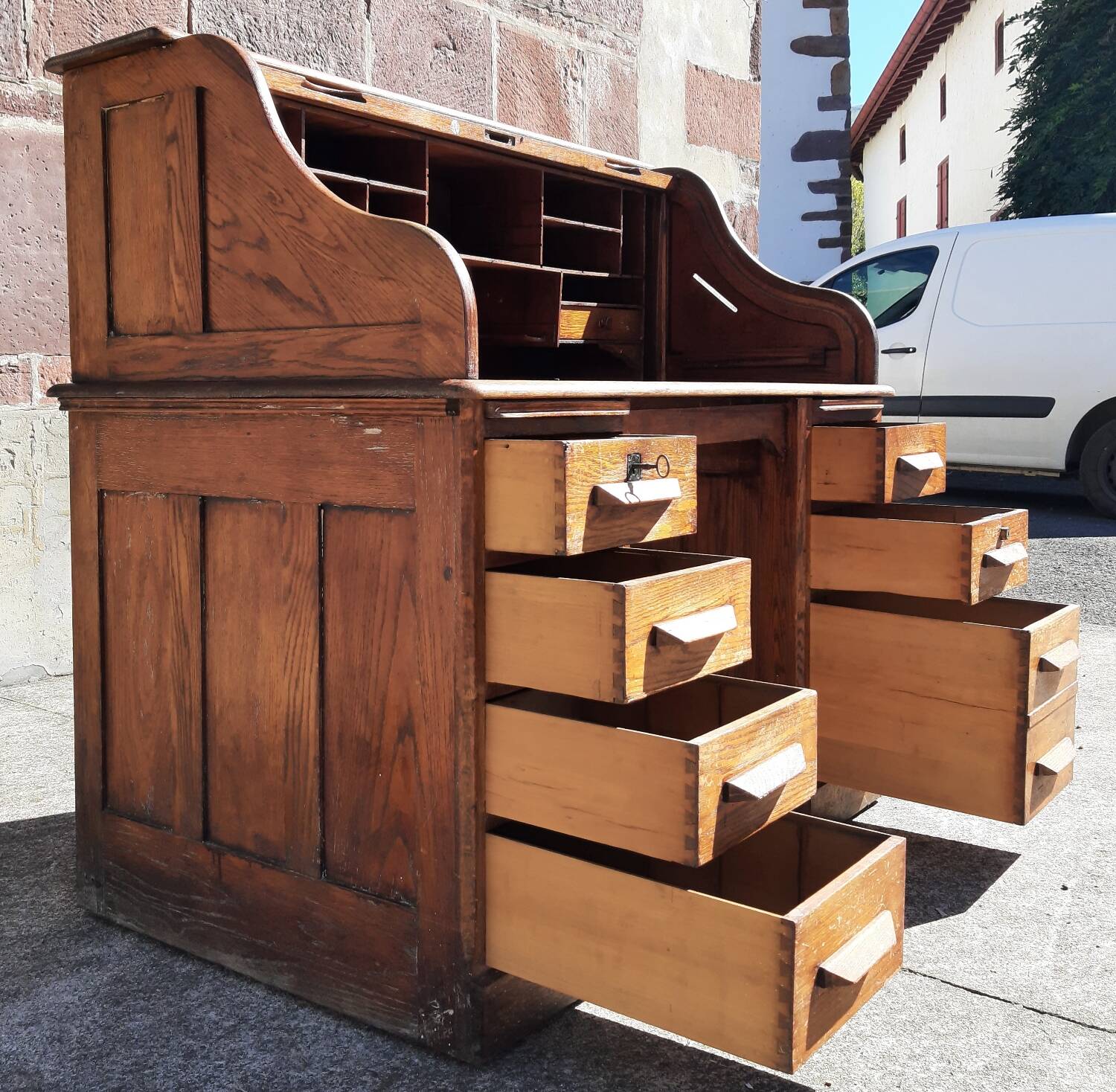 American "Roll Top" desk in oak.