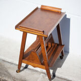 Wooden service on wheels