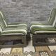 Pair of green armchairs 1970