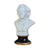 Small Chopin bust in white biscuit
