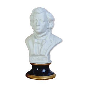 Small Chopin bust in white biscuit
