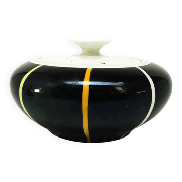 Sugar bowl, Art Deco, porcelain, Volksstedt, Germany, 1960s