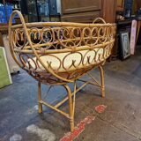 Rattan and bamboo cradle