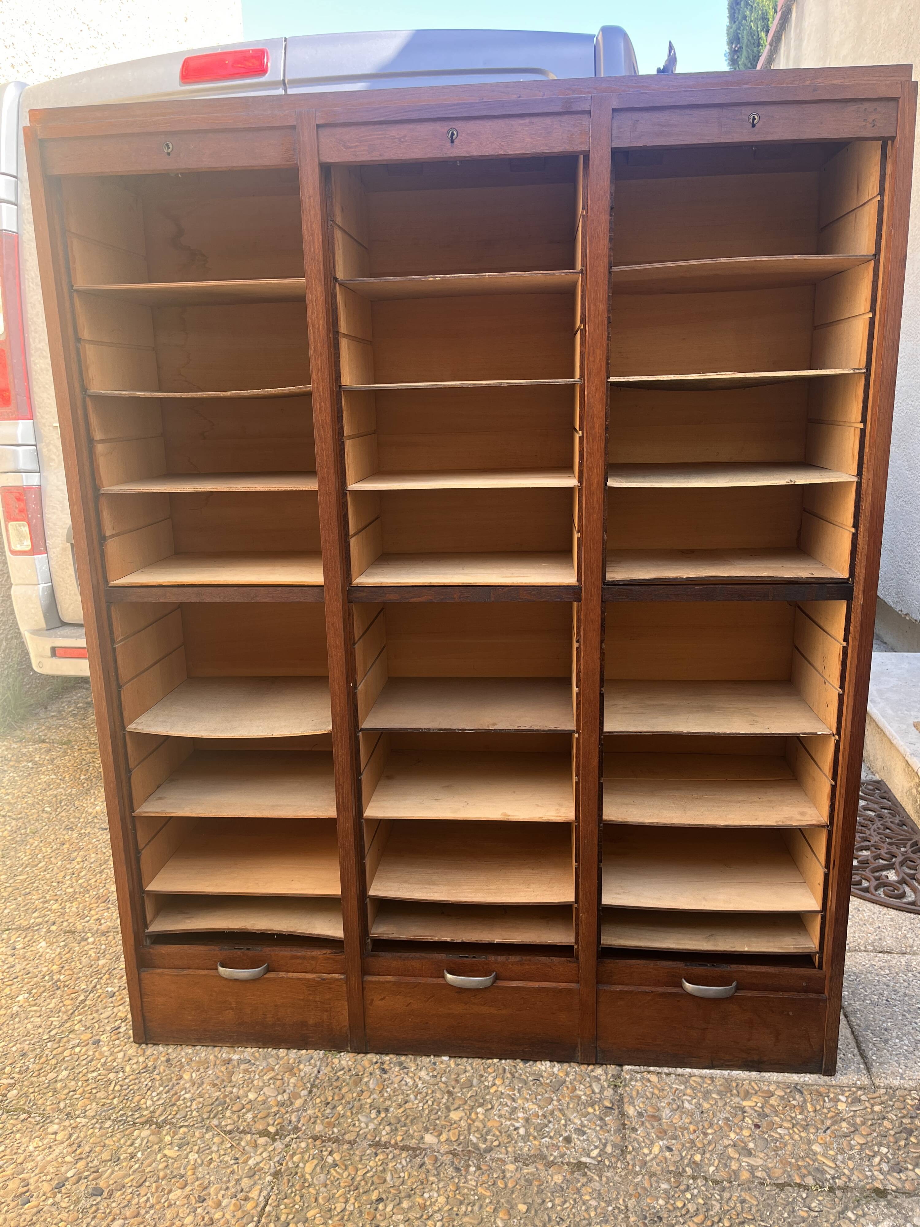 vintage wooden curtain cabinet from the 1950s/60s
