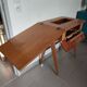 Bureau console vintage pieds compas