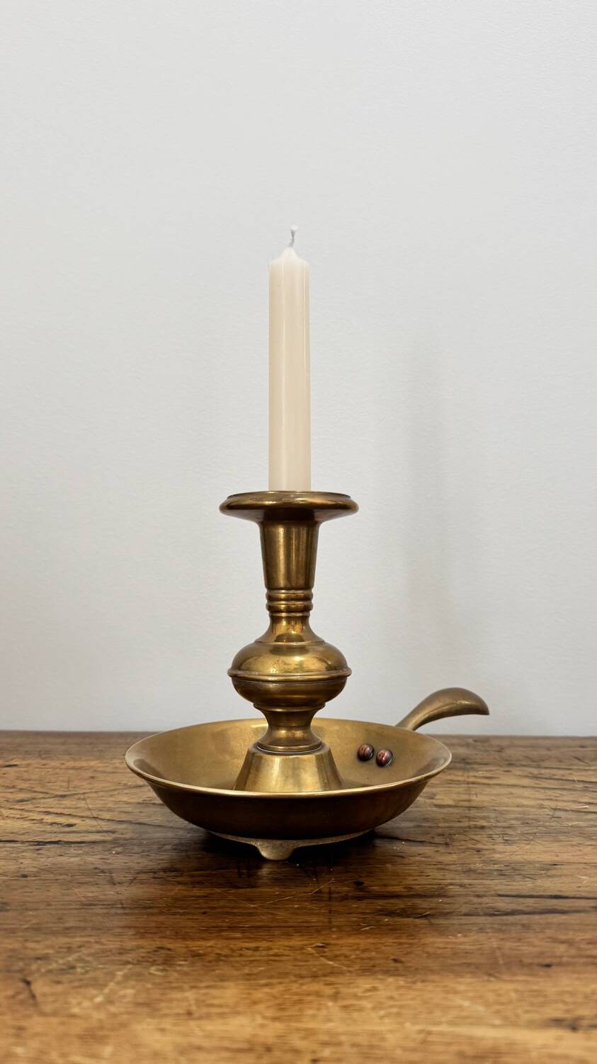 Brass hand candlestick