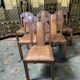 6 art deco chairs leather sitting