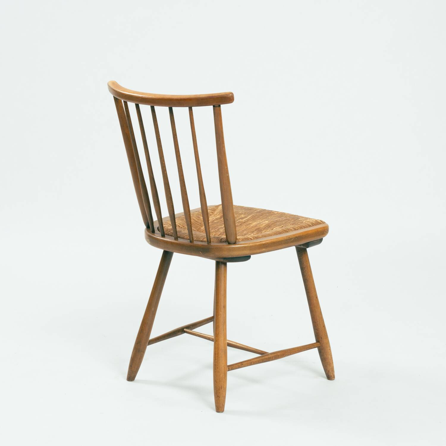 Wsk chair by Arno Lambrecht, 1950s in straw wicker and beech
