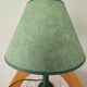 Green wooden table lamp