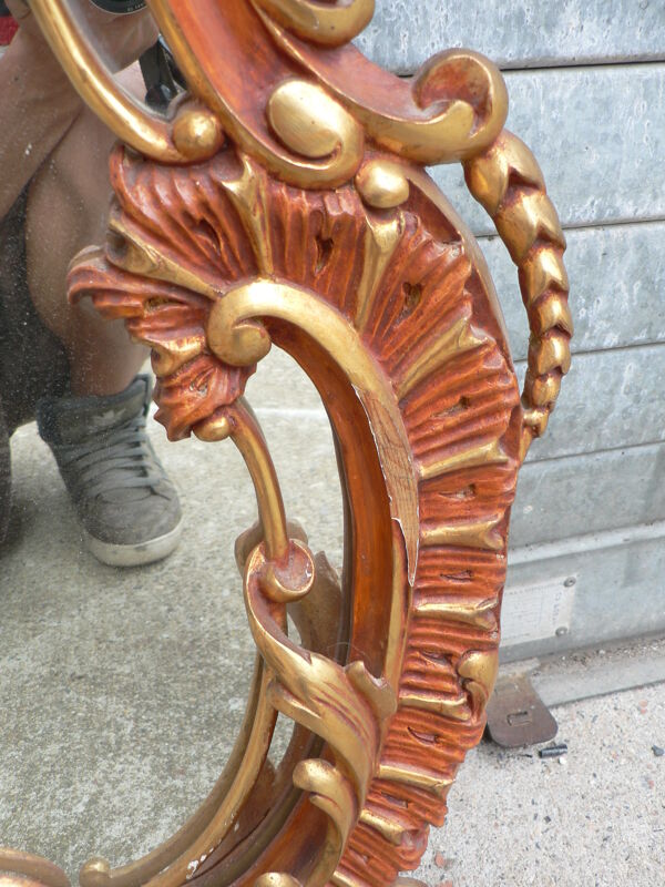Miroir rococo doré