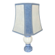 Blue and white alabaster living room lamp