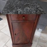 marble-top bedside table