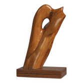 Organic wood sculpture by H. Hinfelaar, Netherlands, 1980s