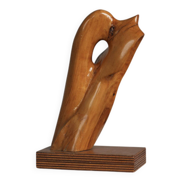 Organic wood sculpture by H. Hinfelaar, Netherlands, 1980s