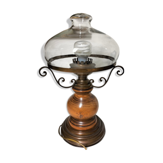 Ancienne lampe globe verre, vintage