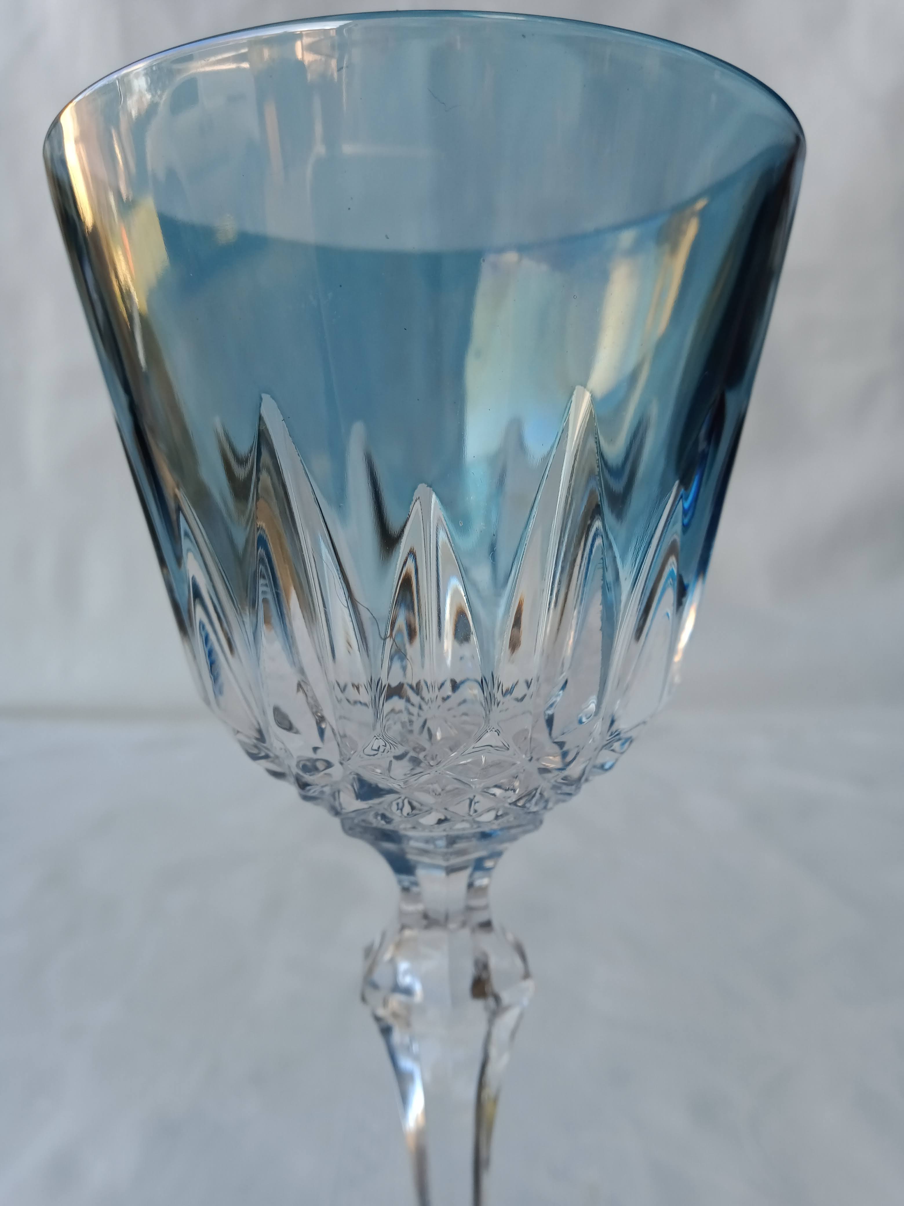 Colored crystal foot glasses