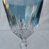 Colored crystal foot glasses