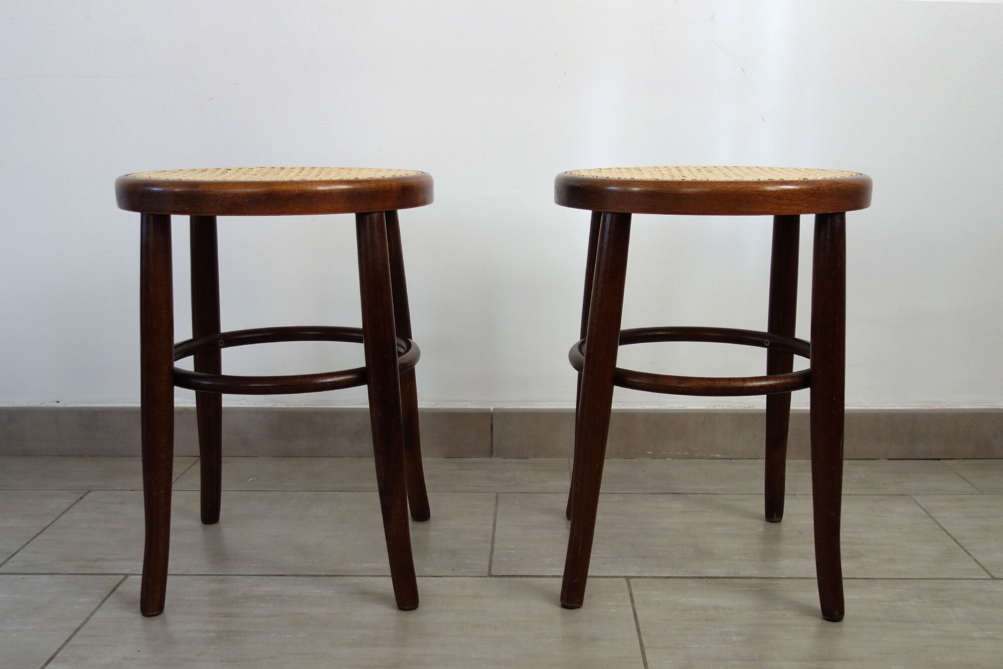 Low canning stool and curved wood