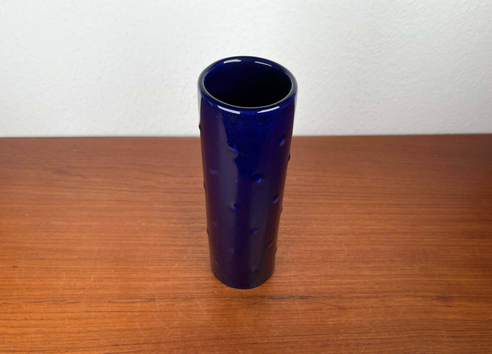 Cobalt blue ceramic vase from the Bangkok series by Melitta, mid-century, 1960s.