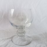 Lot of 6 vintage walk glasses in transparent glass