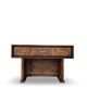 Italian burl walnut art deco console table, 1930s.