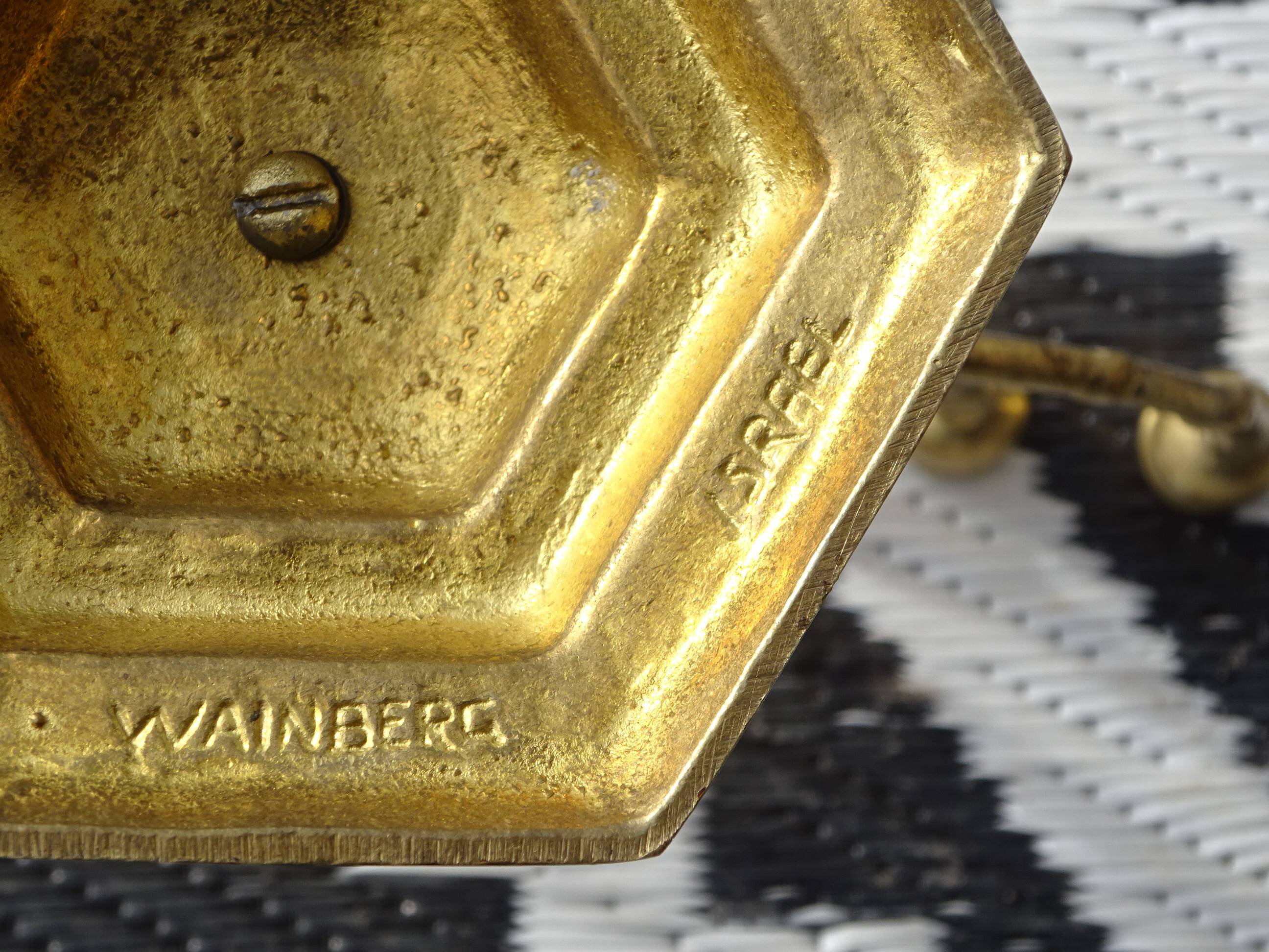 Golden brass chandelier from Israel
