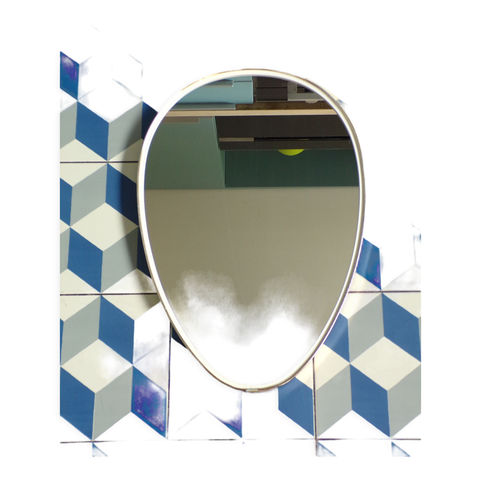 Vintage egg mirror 33x48cm