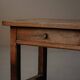 Antique work table/console in solid oak, Auvergne, circa 1900