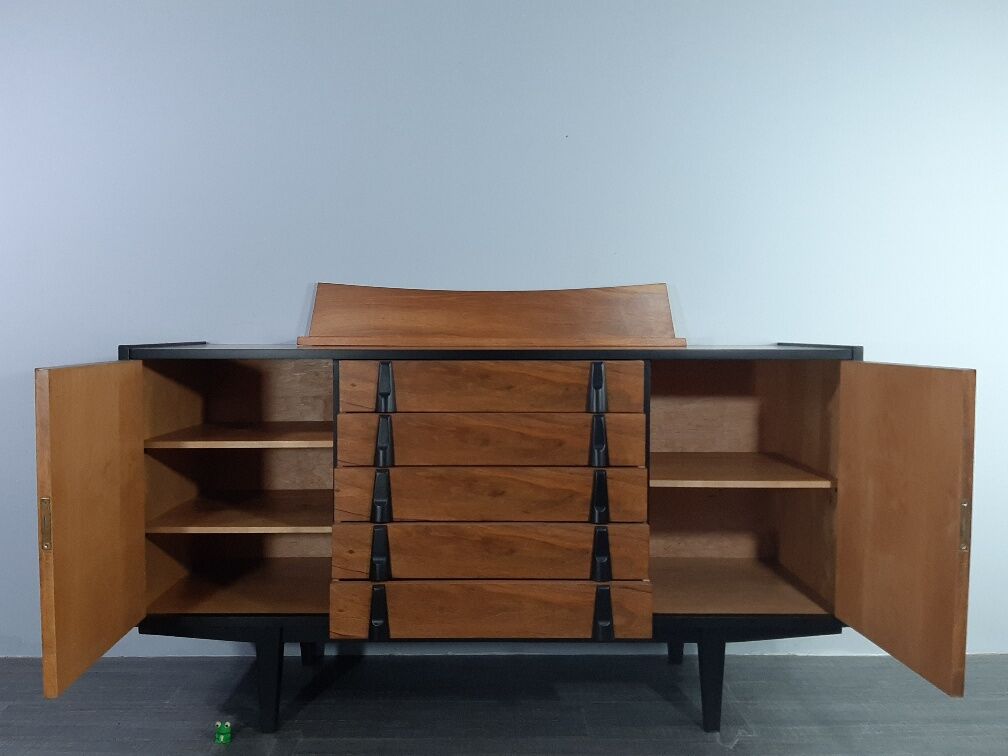 Enfilade in Walnut design Raymond Halas, Polish Vintage 1960s