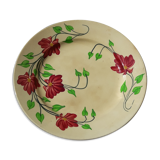 Jules Anillard Plate - co Bordeaux flower pattern diam 22 cm