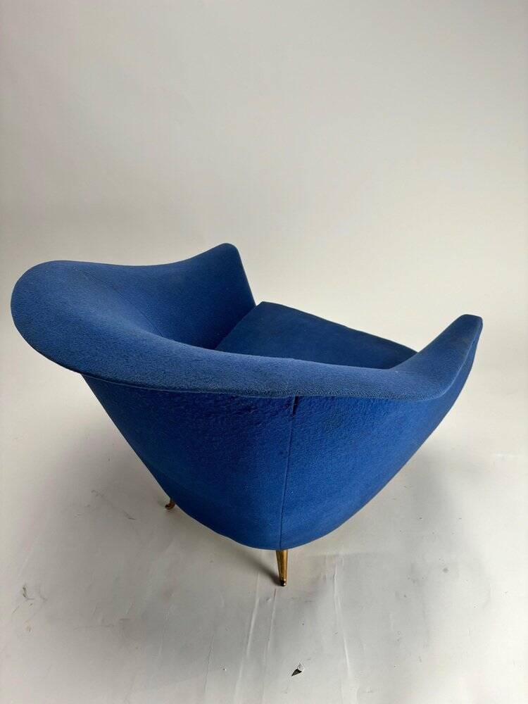 Set of Mid-Century Italian Armchairs attributed to ISA, 1950s