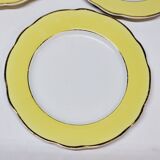 7 Vintage KG Lunéville Plates Jonquille Model Diameter 19.5 Cm