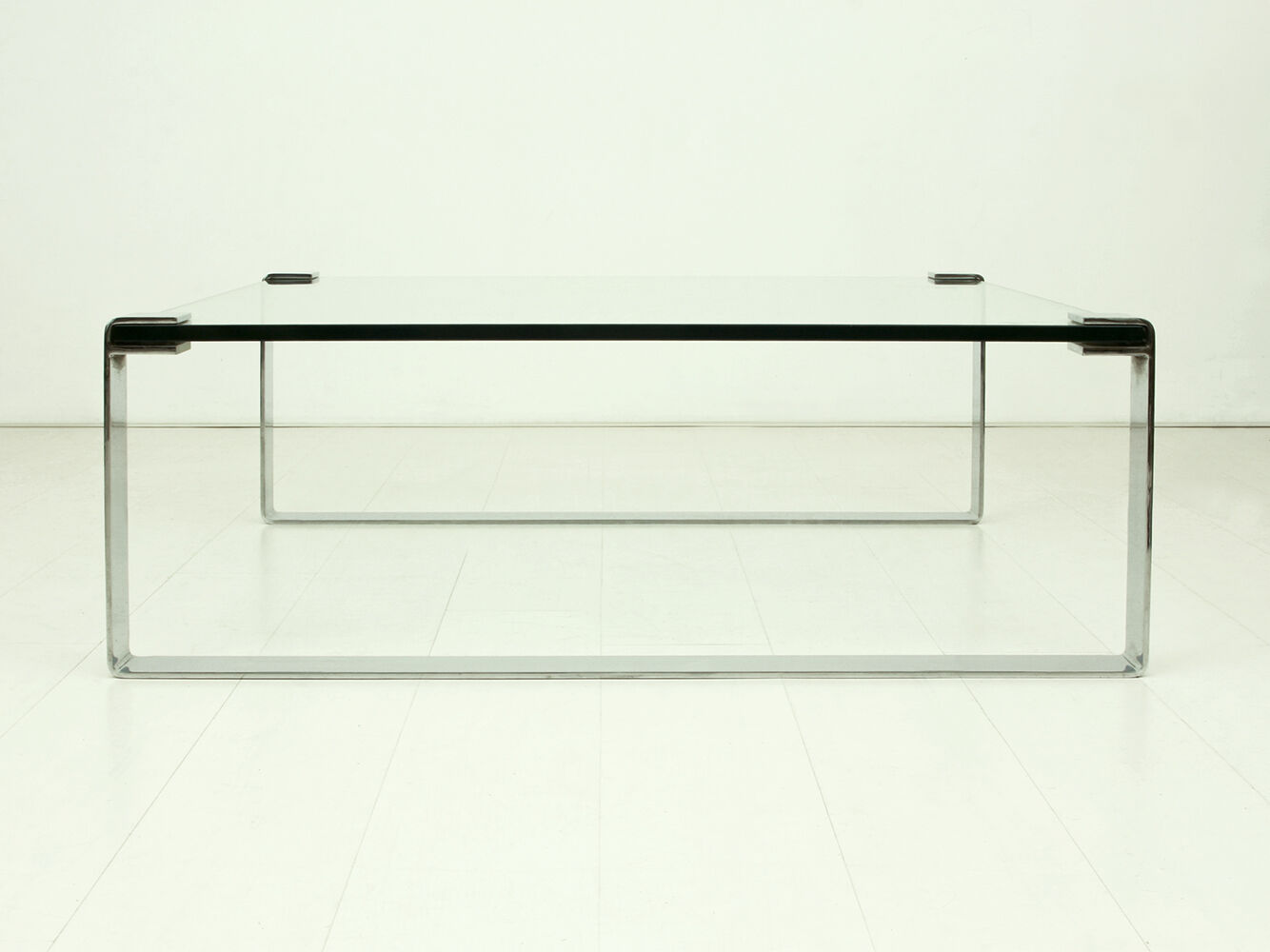 German Chrome & Glass Coffee Table • Model Klassik 1022 by Dr. Peter Draenert for Draenert, 1960s