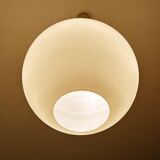 Vintage glass pendant light, 50s