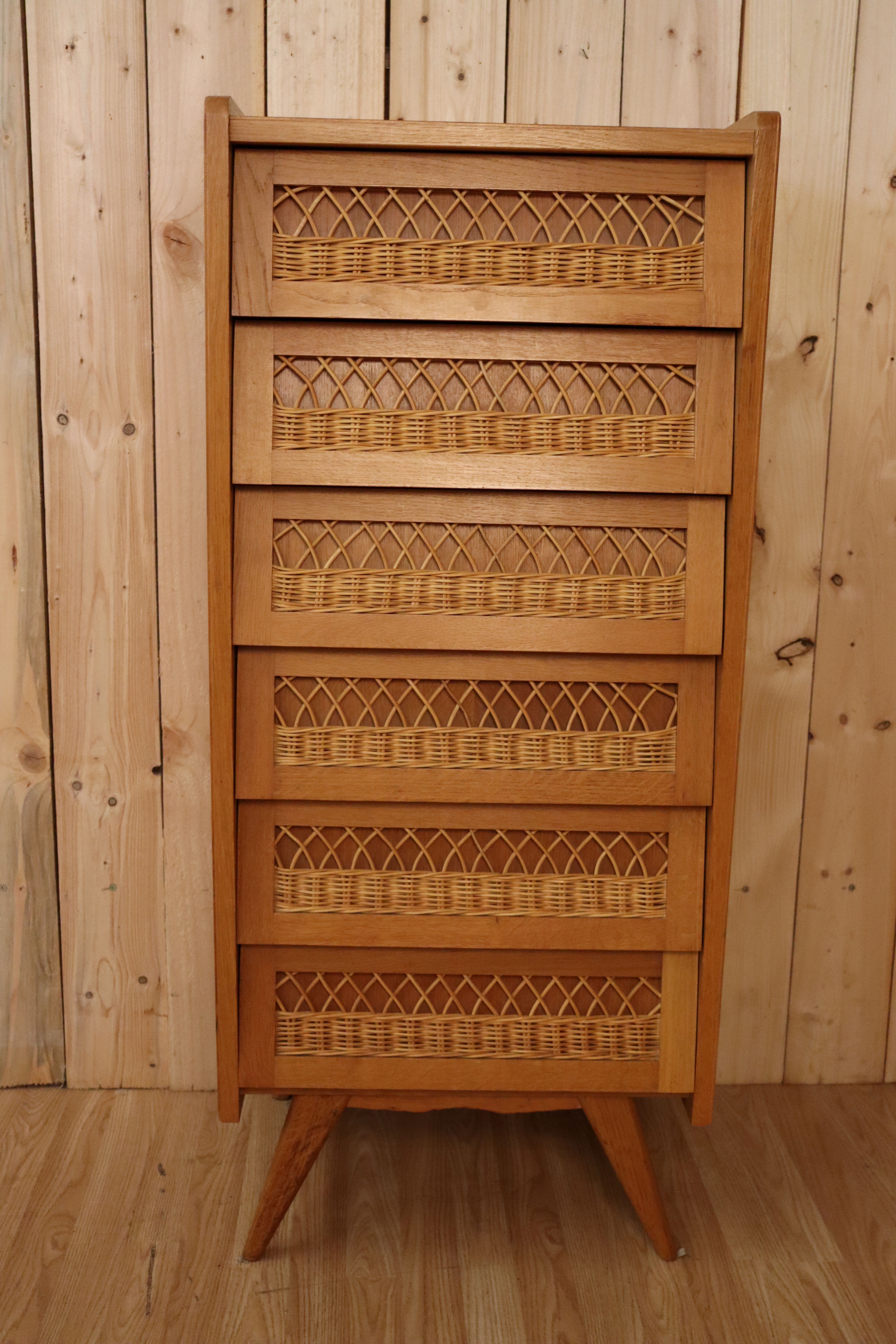 Rattan dresser