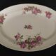 Oval porcelain serving dish decorated with roses MF Limoges
