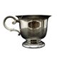 Art Deco bouillon cup, silver-plated brass, Fraget, Poland, 1950s