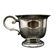Art Deco bouillon cup, silver-plated brass, Fraget, Poland, 1950s