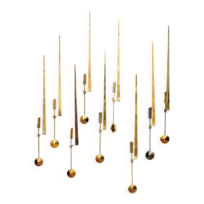 Pierre Forsell 'Skultuna' applique murale à bougie  Suède 1960 Signé