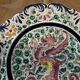 Plate / Ashtray in Massé Frères Earthenware - Relief Decoration of Dragon and F