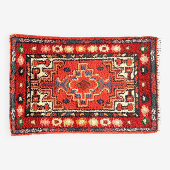 tapis velouré oriental vintage - 40cm x 62cm