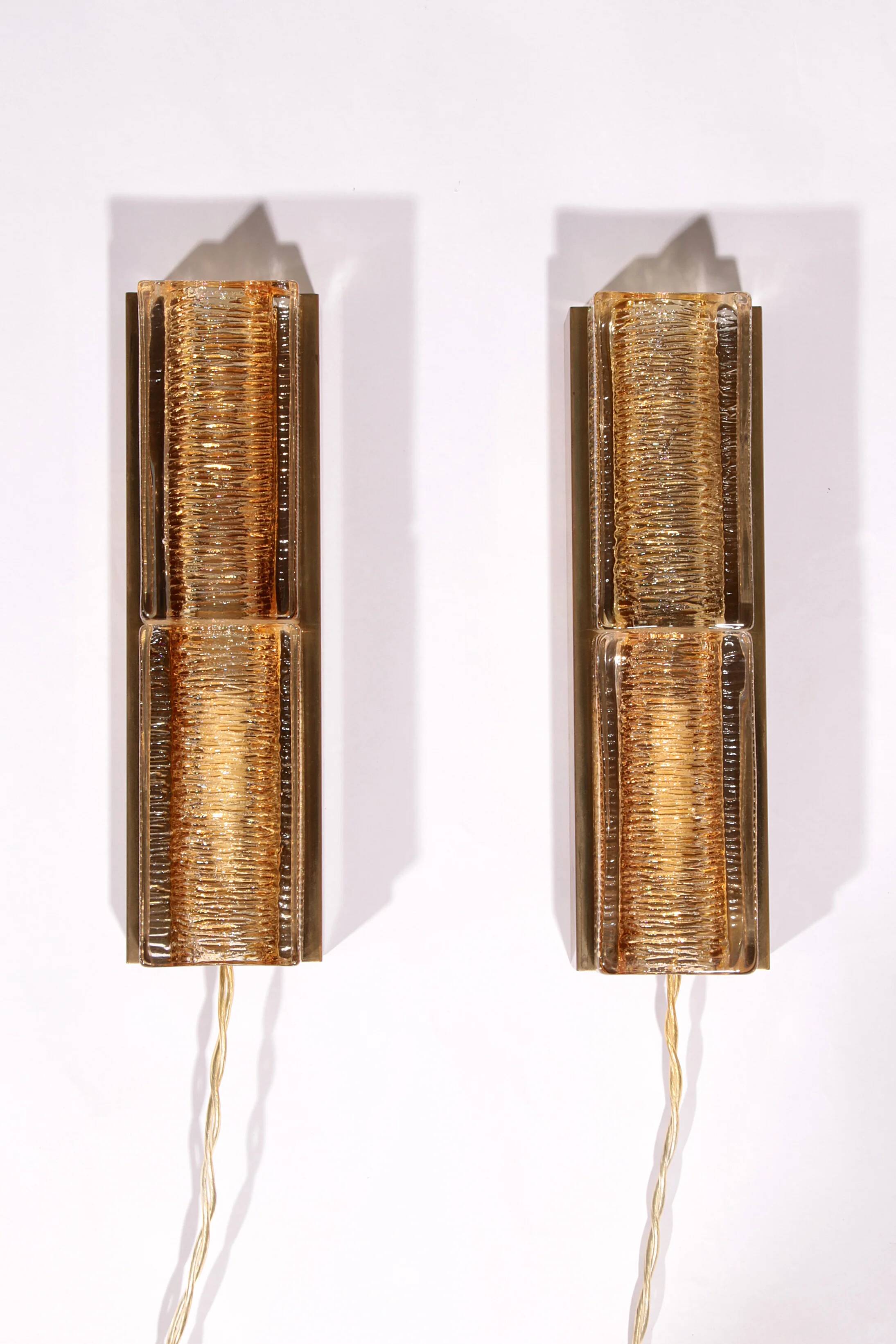 Atlantic double wall lamp by Vitrika, 1970s Danish design