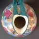 Iridescent porcelain vase with dandelion decoration, Amphora, Czechoslovakia, 1920.